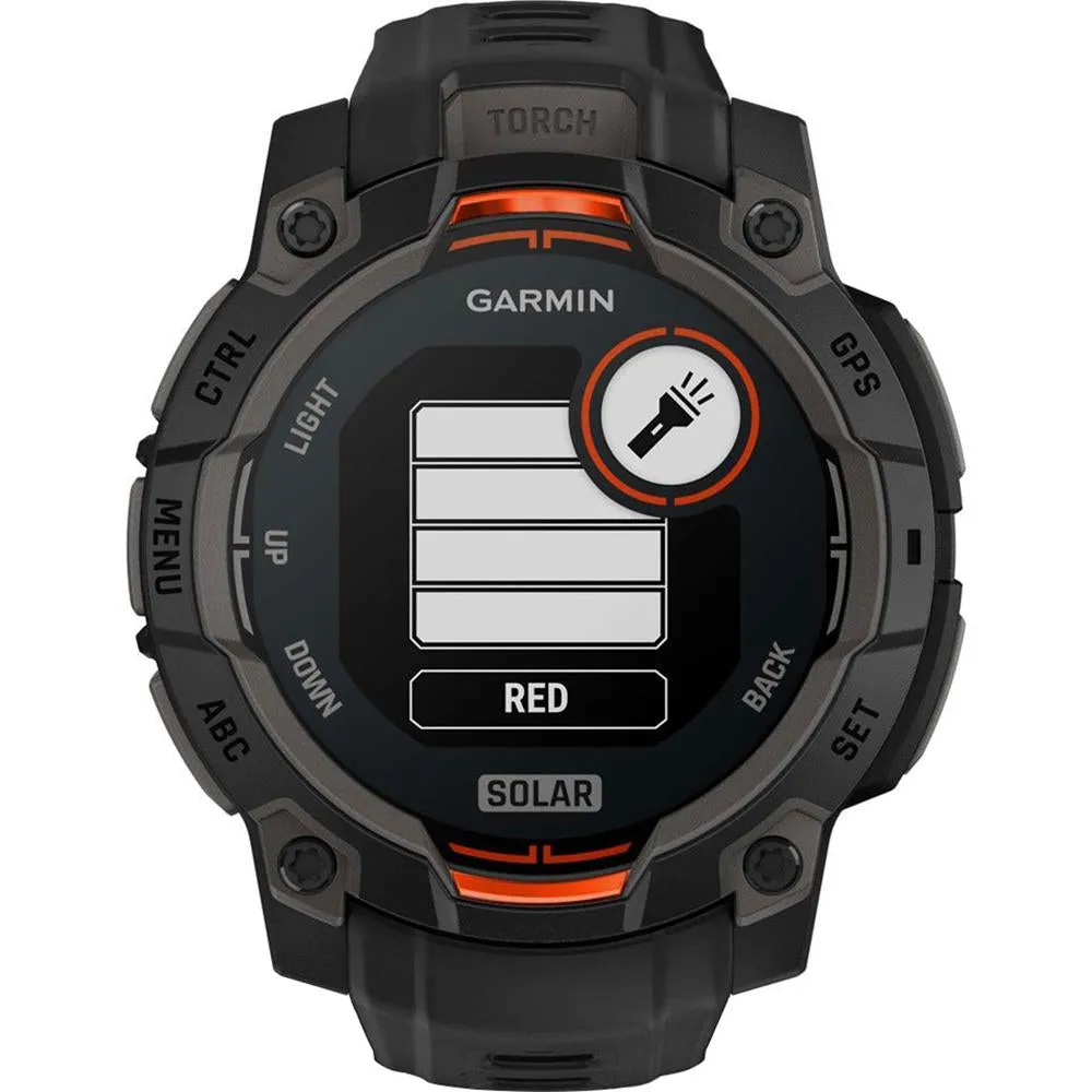 Garmin Instinct 3 - 45 mm GPS Smartwatch SOLAR Black with Charging Dock Bundle