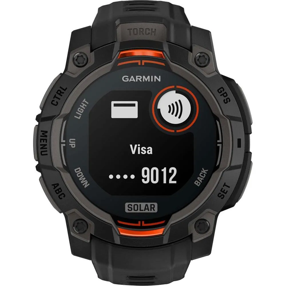 Garmin Instinct 3 - 45 mm GPS Smartwatch SOLAR Black with Charging Dock Bundle