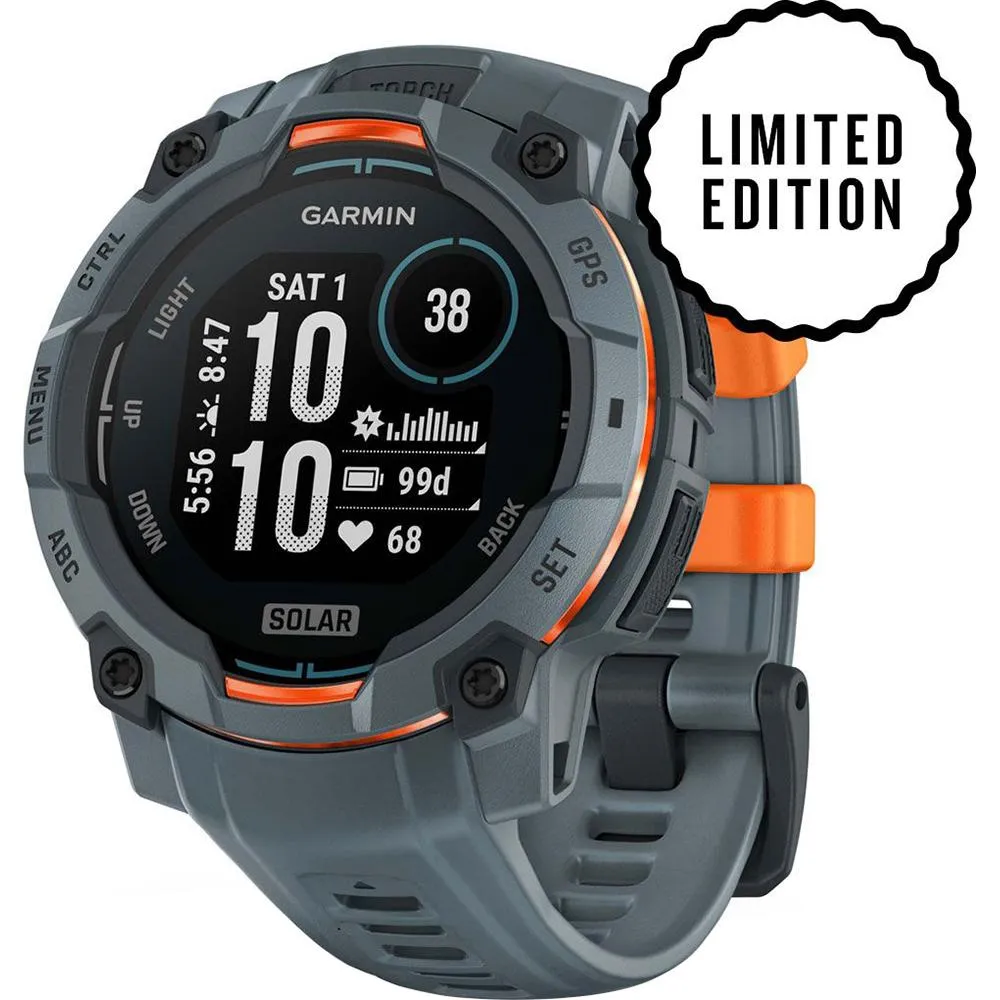 Garmin Instinct 3 45 mm Smartwatch SOLAR Twilight   2x Protector   2 Yr Warranty
