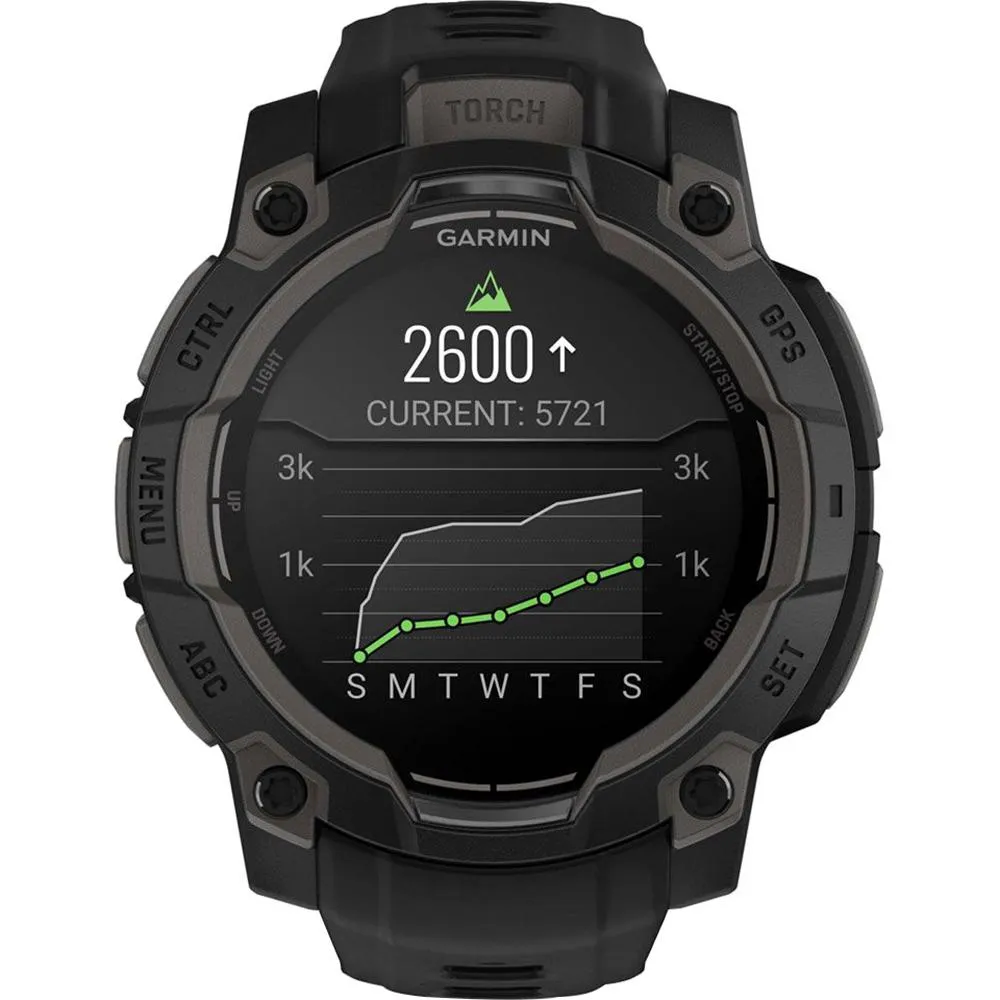 Garmin Instinct 3 45mm GPS Smartwatch, AMOLED   Wearable Light   2 Yr Warranty Bundle