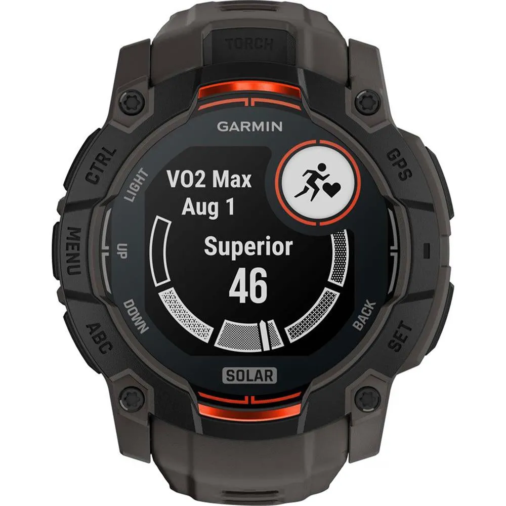 Garmin Instinct 3 - 50 mm GPS Smartwatch, SOLAR   Charging Dock   Protector Bundle