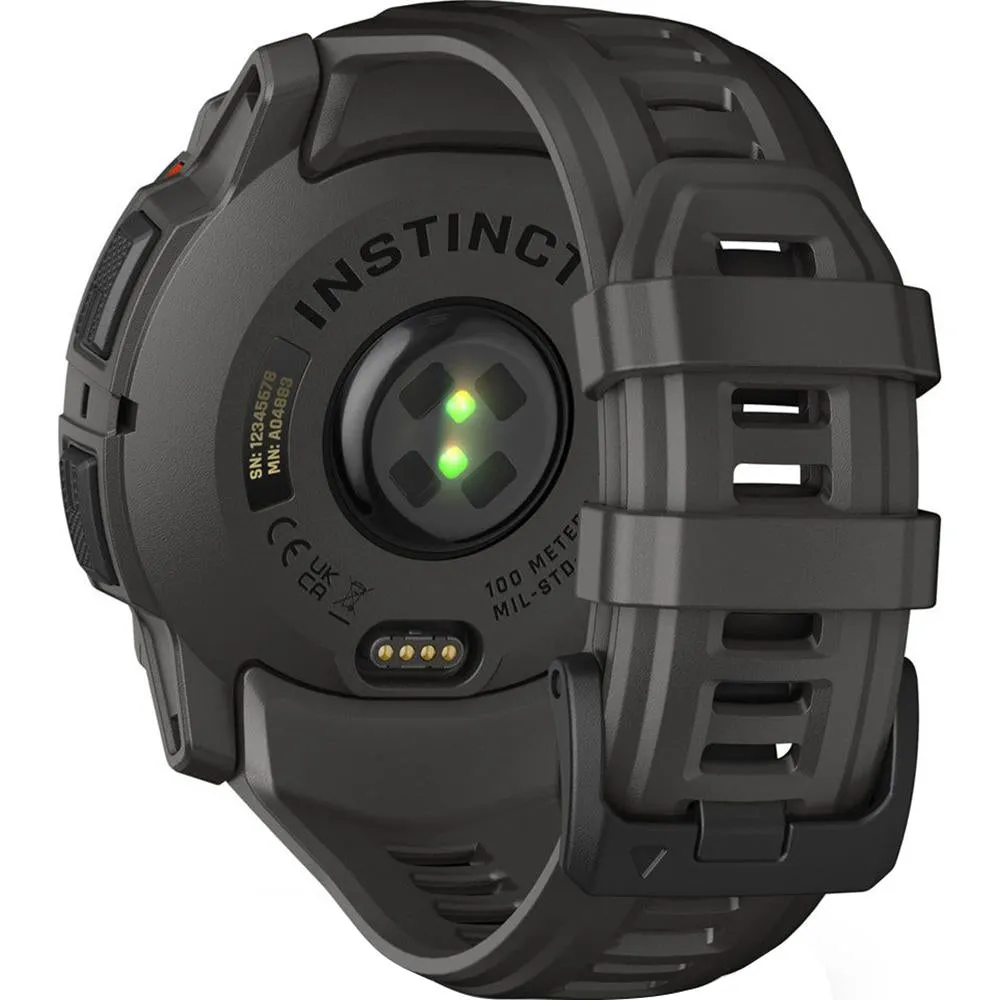 Garmin Instinct 3 - 50 mm GPS Smartwatch, SOLAR   Charging Dock   Protector Bundle