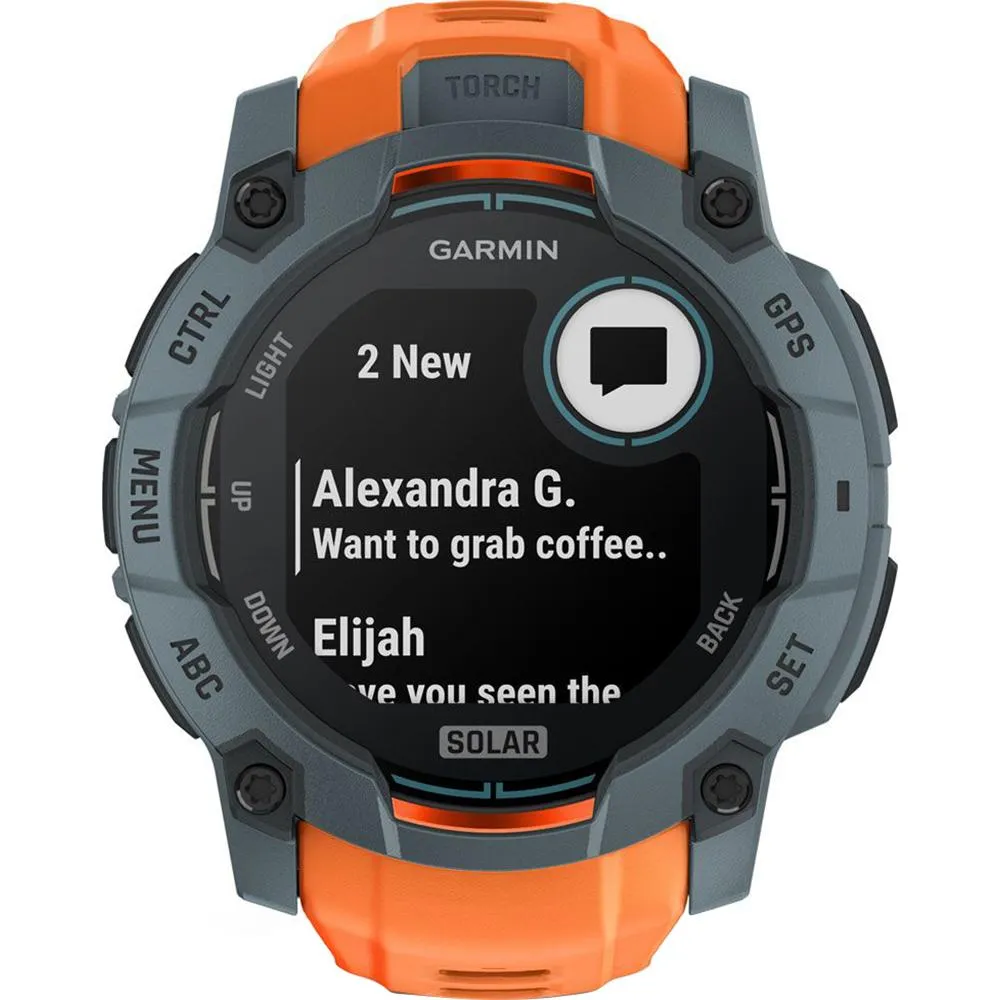 Garmin Instinct 3 - 50 mm GPS Smartwatch SOLAR Twilight   2 Year Warranty Bundle