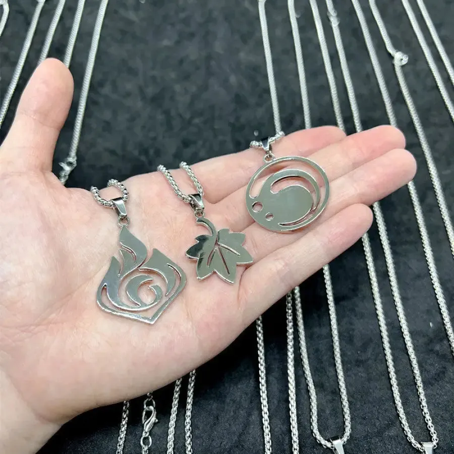 Genshin Impact Vision Necklaces Silver Version C07313