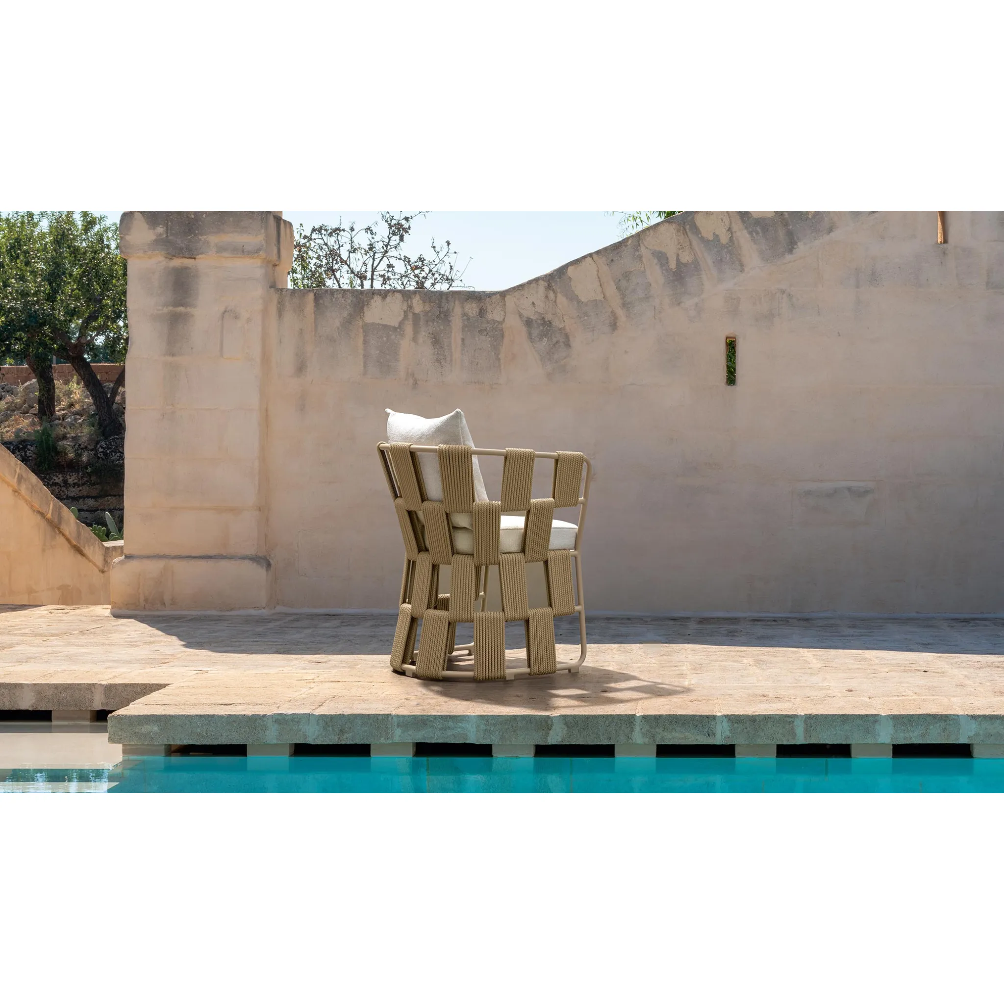Geometric Rope Outdoor Dining Chair | Talenti Scacco