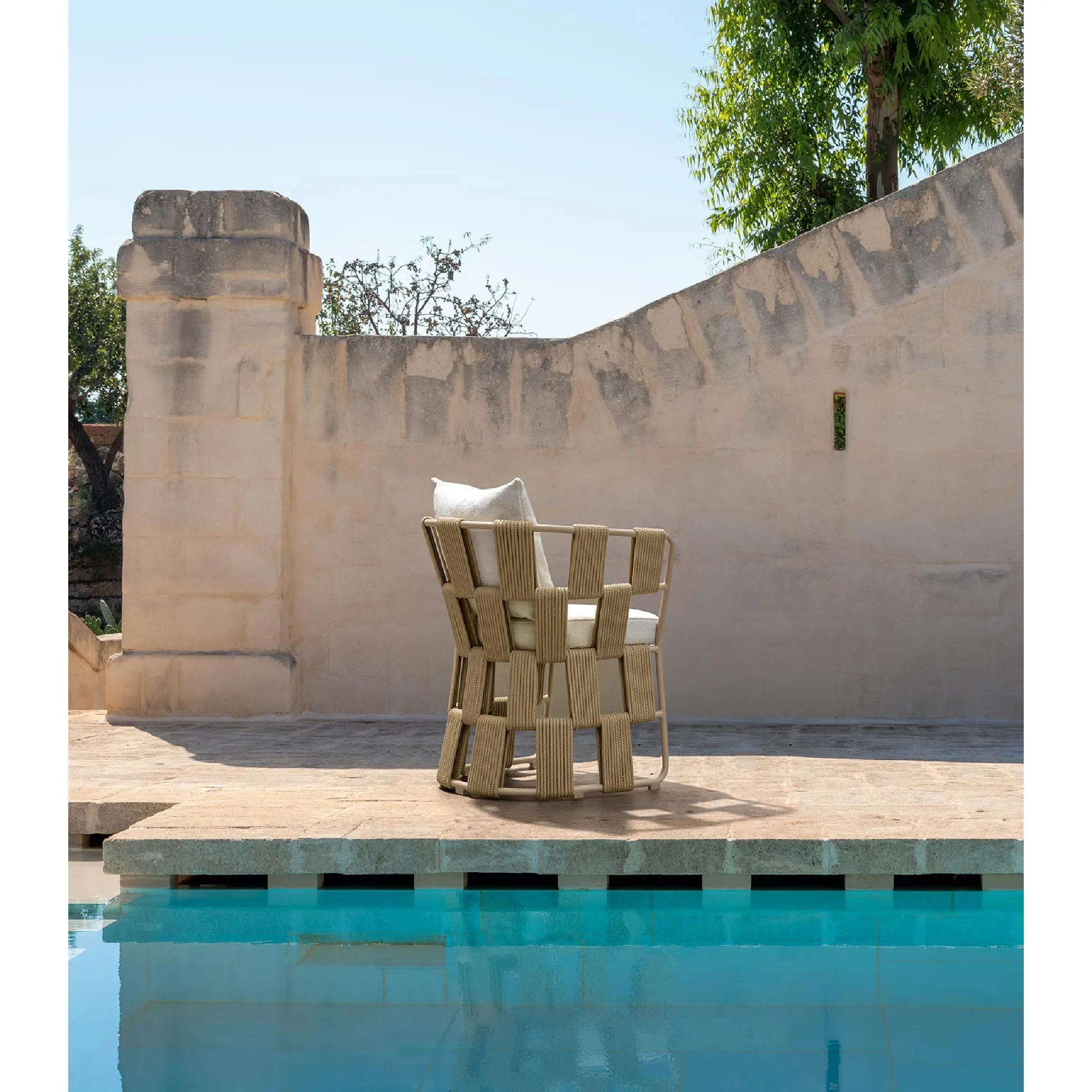 Geometric Rope Outdoor Dining Chair | Talenti Scacco