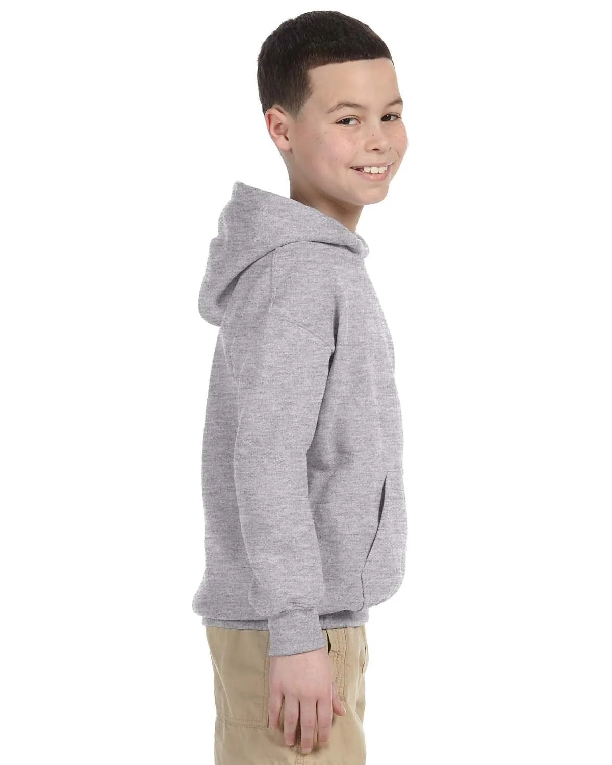 Gildan Youth Lightweight 50/50 Hoodie | Sport Grey