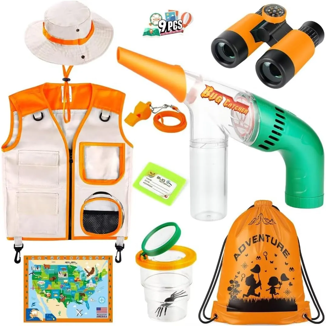 GINMIC Miniature Sherlock Holmes Survival Set: 11 Pieces of Bug Snatching, Wilderness Whacking, and Nature Sneaking Gear for Aspiring Adventurers Aged 3-12!