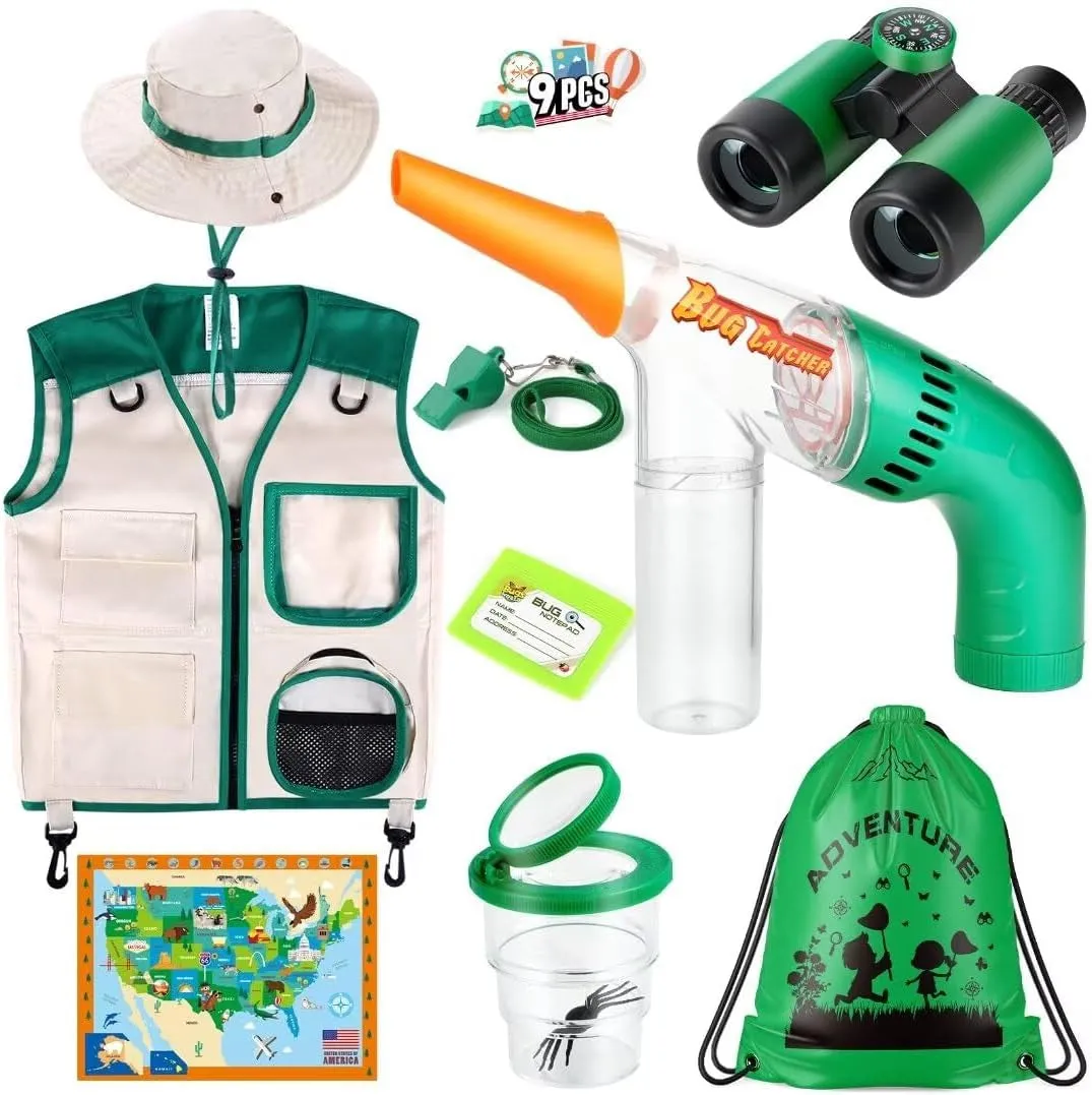 GINMIC Miniature Sherlock Holmes Survival Set: 11 Pieces of Bug Snatching, Wilderness Whacking, and Nature Sneaking Gear for Aspiring Adventurers Aged 3-12!