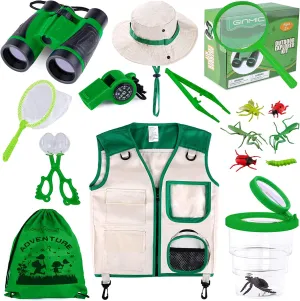GINMIC Miniature Sherlock Holmes Survival Set: 11 Pieces of Bug Snatching, Wilderness Whacking, and Nature Sneaking Gear for Aspiring Adventurers Aged 3-12!