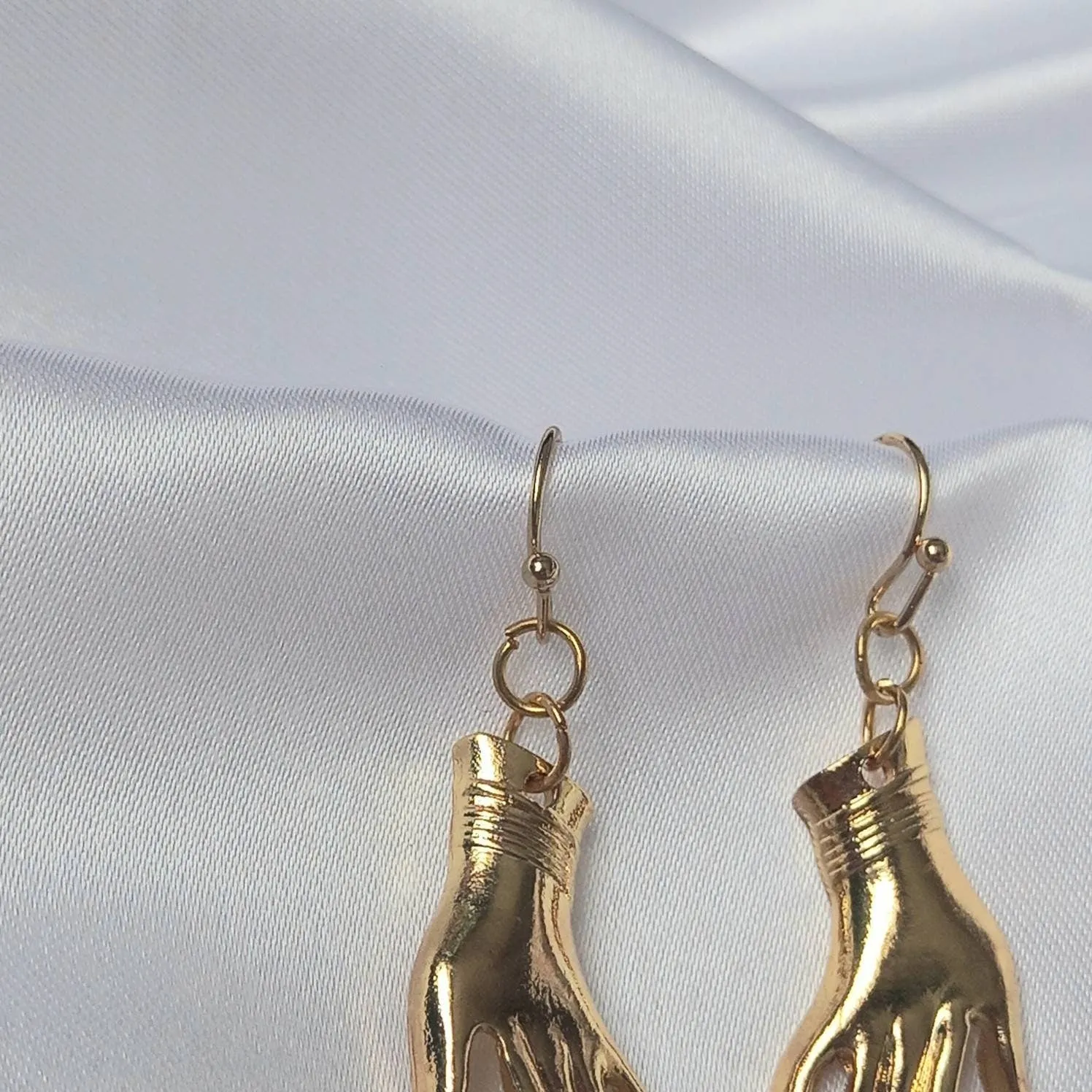 Gold Hands Purple Star Drop Earrings - Lightweight Drop Earrings,Star Earrings,Gold Star Earrings In The UK, Gold Jewellery In The UK