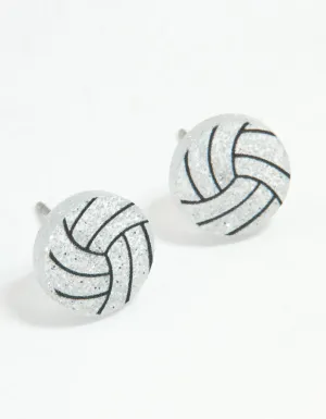 Gold Netball Stud Earrings