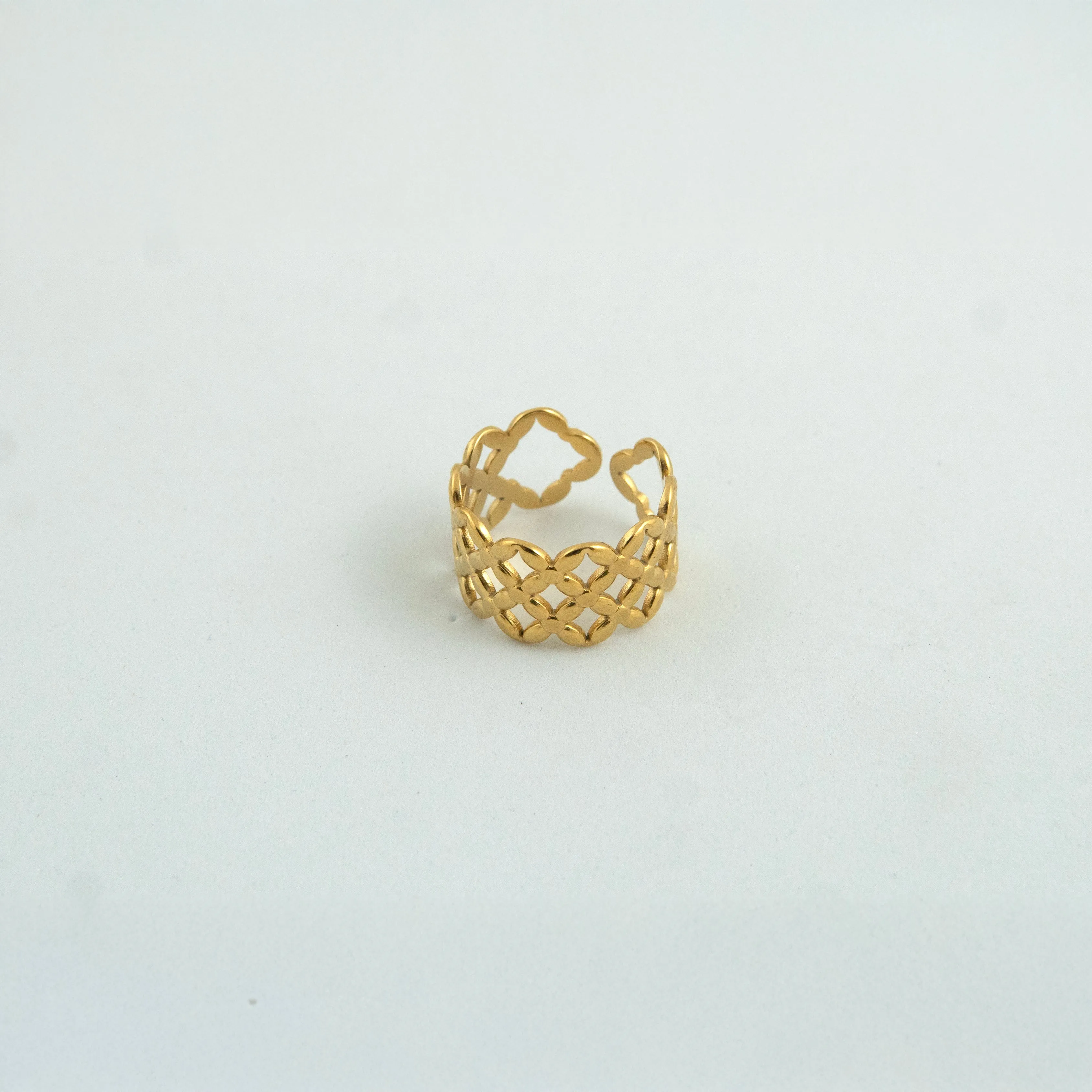 Golden Contour Adjustable Ring Gold Plated