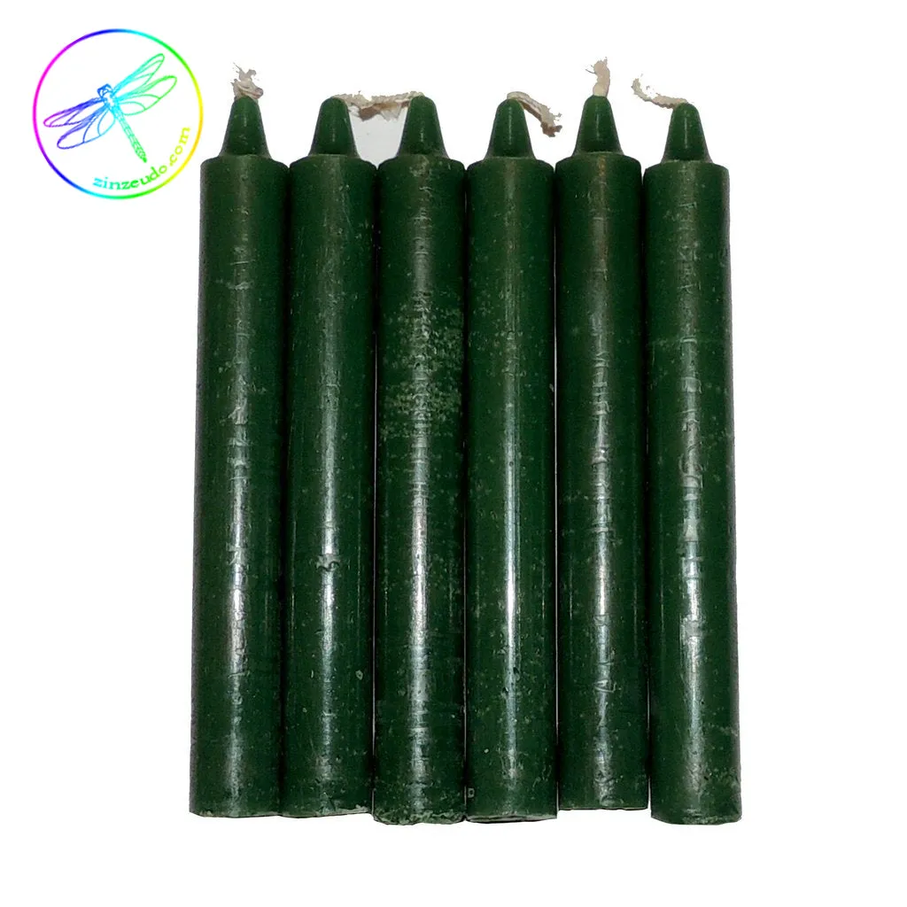 Green Taper Candle