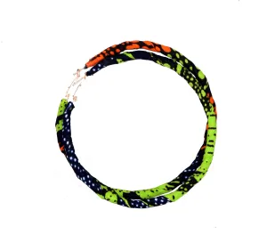 Greensplash Loop Ankara Earring