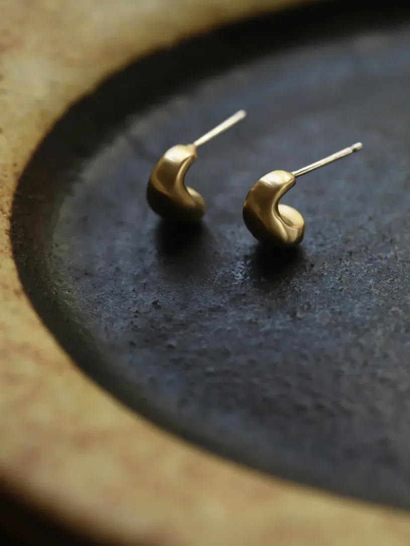 Half Loop Studs - Brass