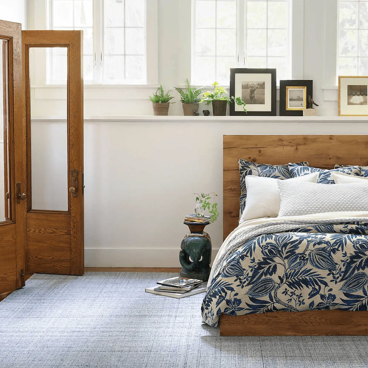 Harris Wool Rug - Blue & Ivory