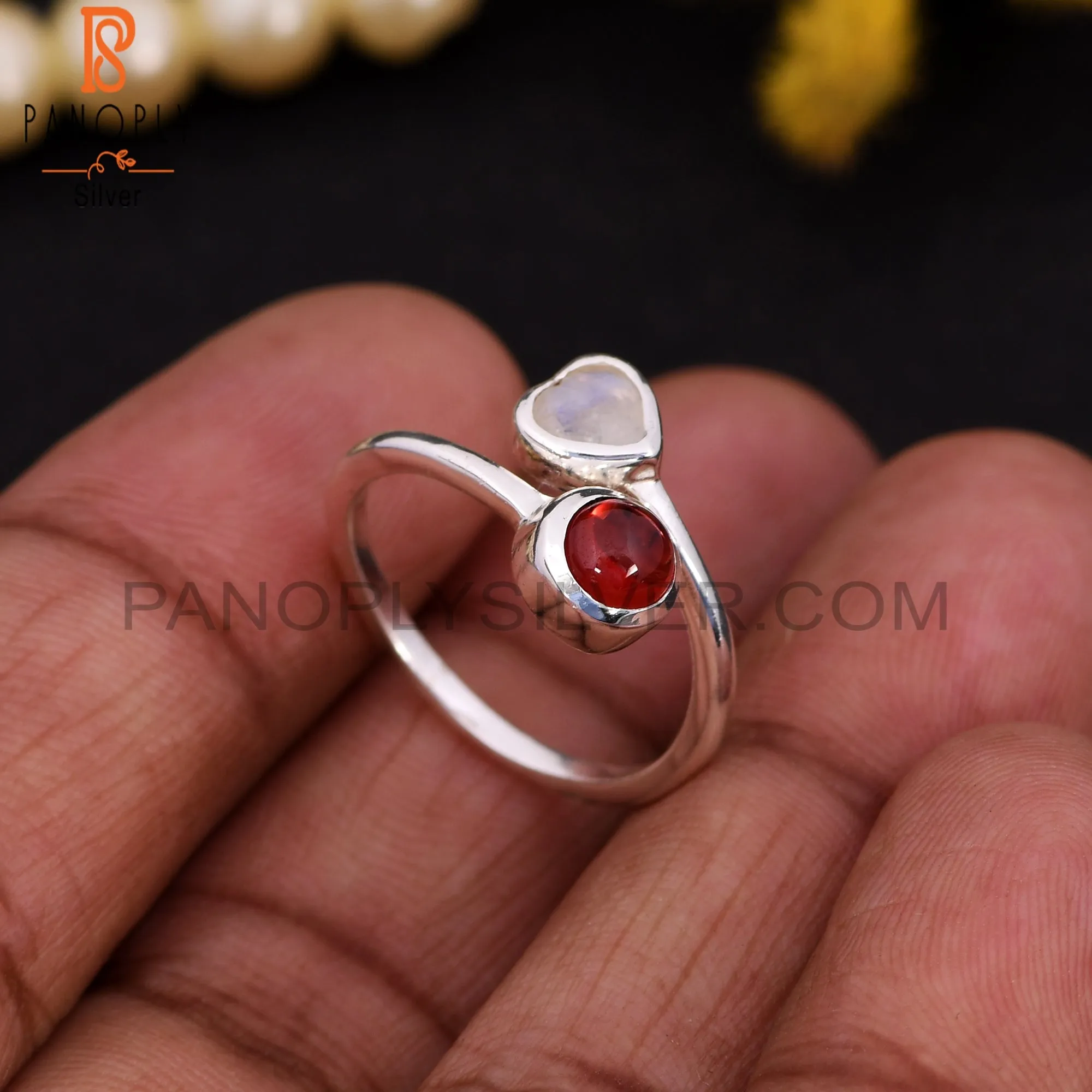 Heart Shape 925 Silver Adjustable Rings