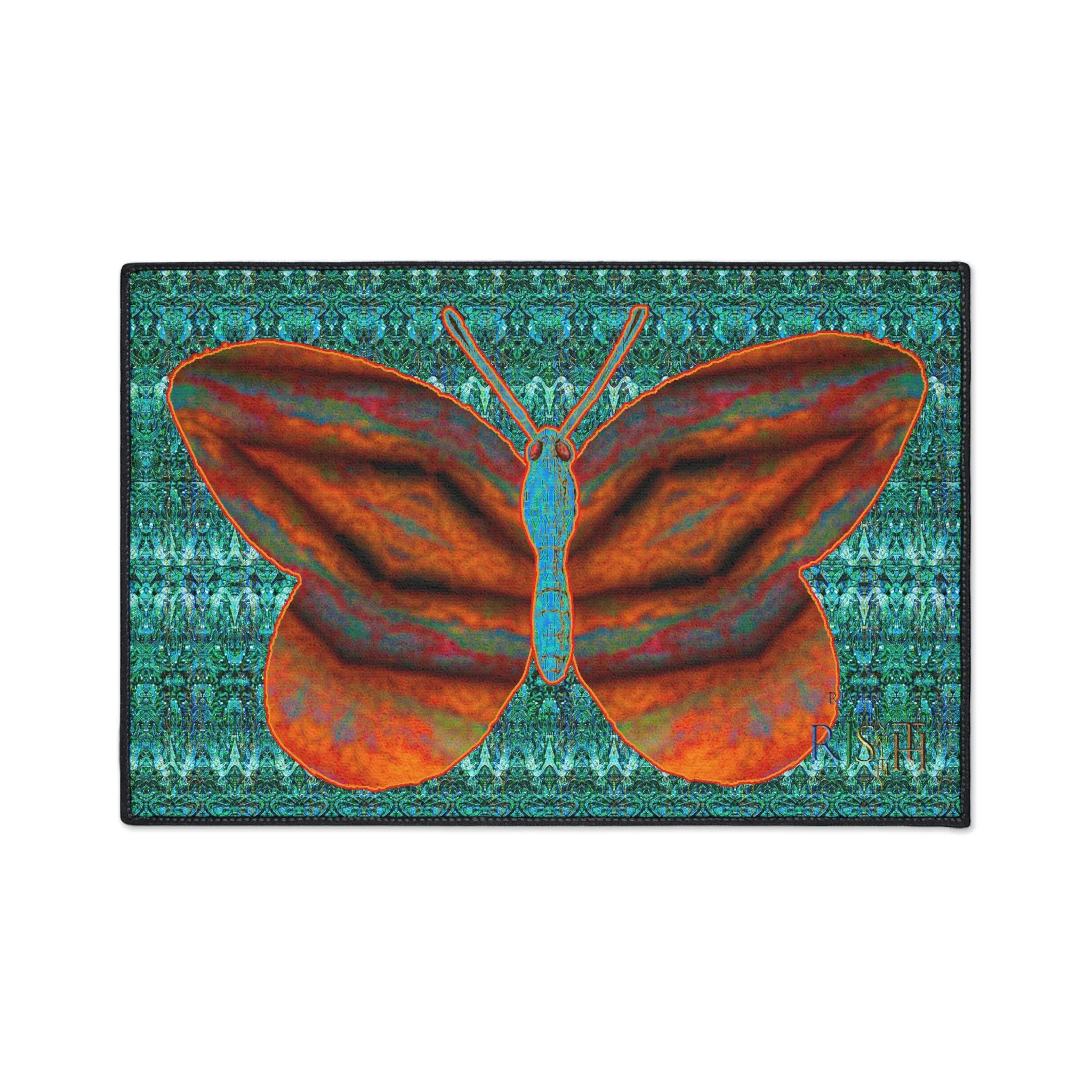 Heavy Duty Floor Mat (Butterfly Glade Denizen & Samhain Dream Thaw 12 & Blue Logo@Alchemic) RJSTH@Fabric#12_11 of 16 RJSTHw2025 RJS