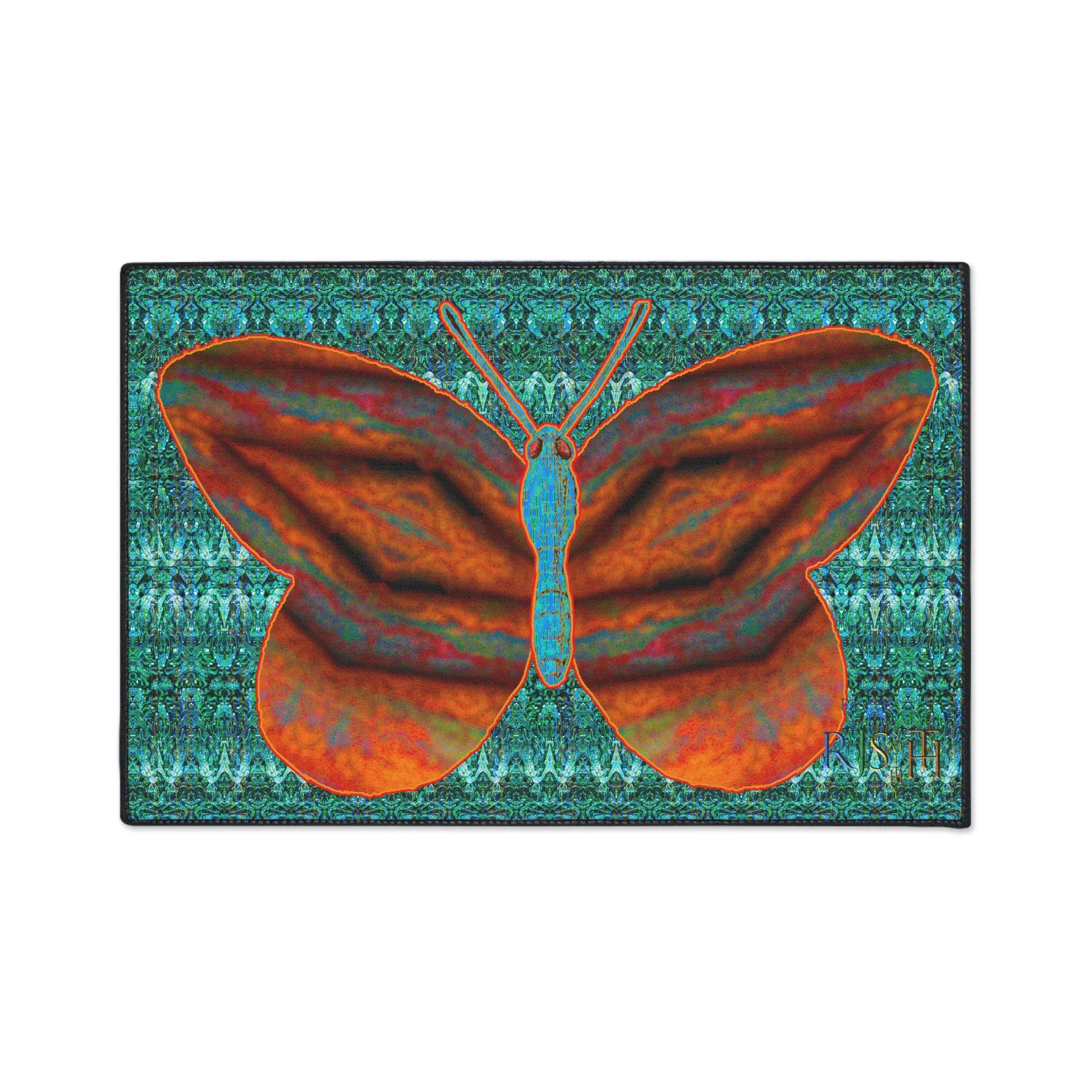 Heavy Duty Floor Mat (Butterfly Glade Denizen & Samhain Dream Thaw 12 & Blue Logo@Alchemic) RJSTH@Fabric#12_11 of 16 RJSTHw2025 RJS