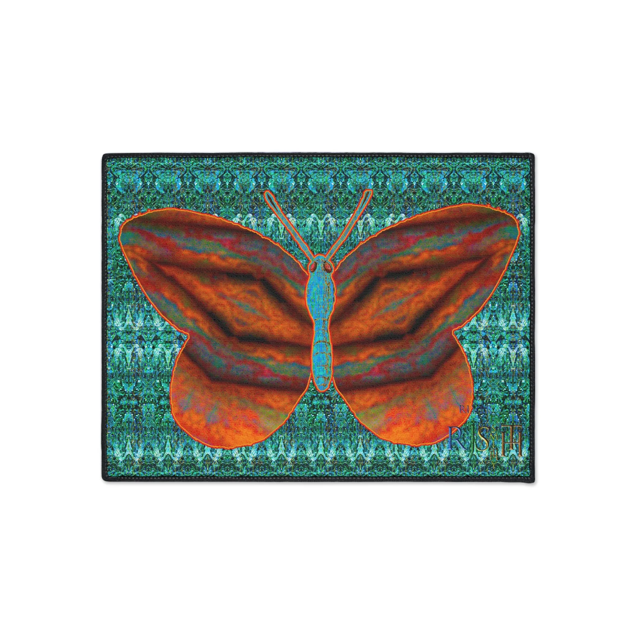 Heavy Duty Floor Mat (Butterfly Glade Denizen & Samhain Dream Thaw 12 & Blue Logo@Alchemic) RJSTH@Fabric#12_11 of 16 RJSTHw2025 RJS