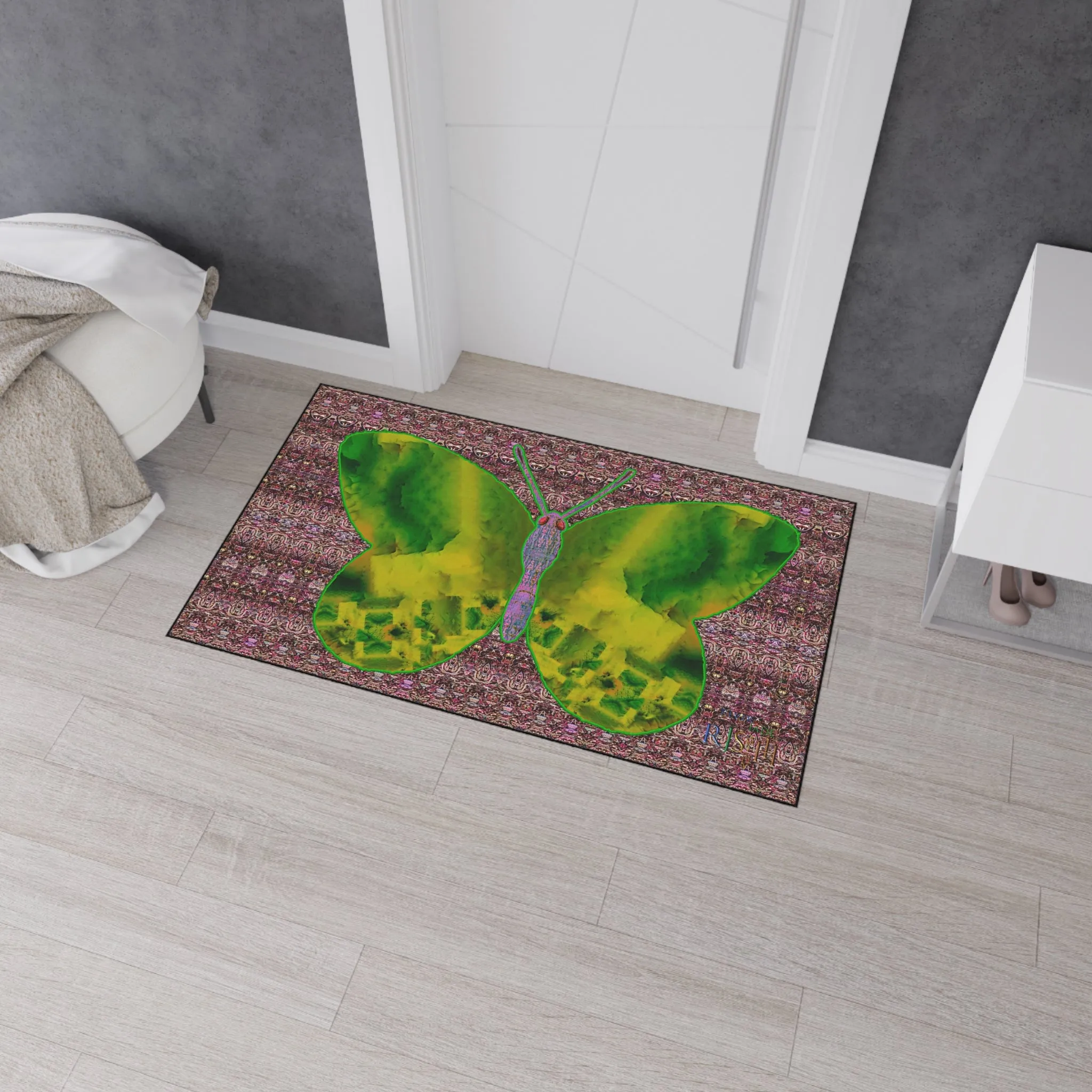Heavy Duty Floor Mat (Butterfly Glade Denizen & Samhain Dream Thaw 14 & Purple Logo@Alchemic) RJSTH@Fabric#5_3 of 18 RJSTHw2025 RJS