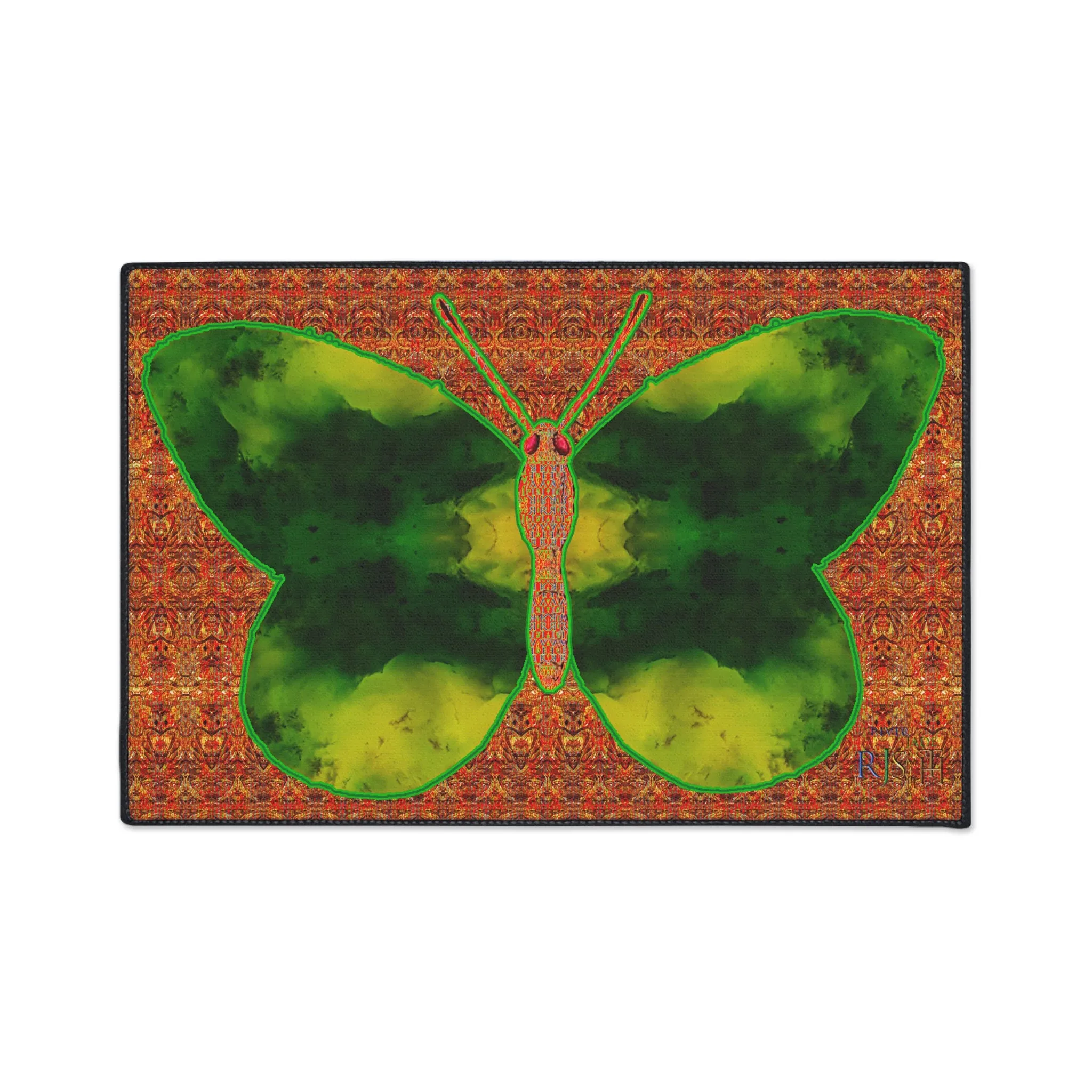 Heavy Duty Floor Mat (Butterfly Glade Denizen & Samhain Dream Thaw 15 & Orange Logo@Alchemic) RJSTH@Fabric#3_15 of 16 RJSTHw2025 RJS