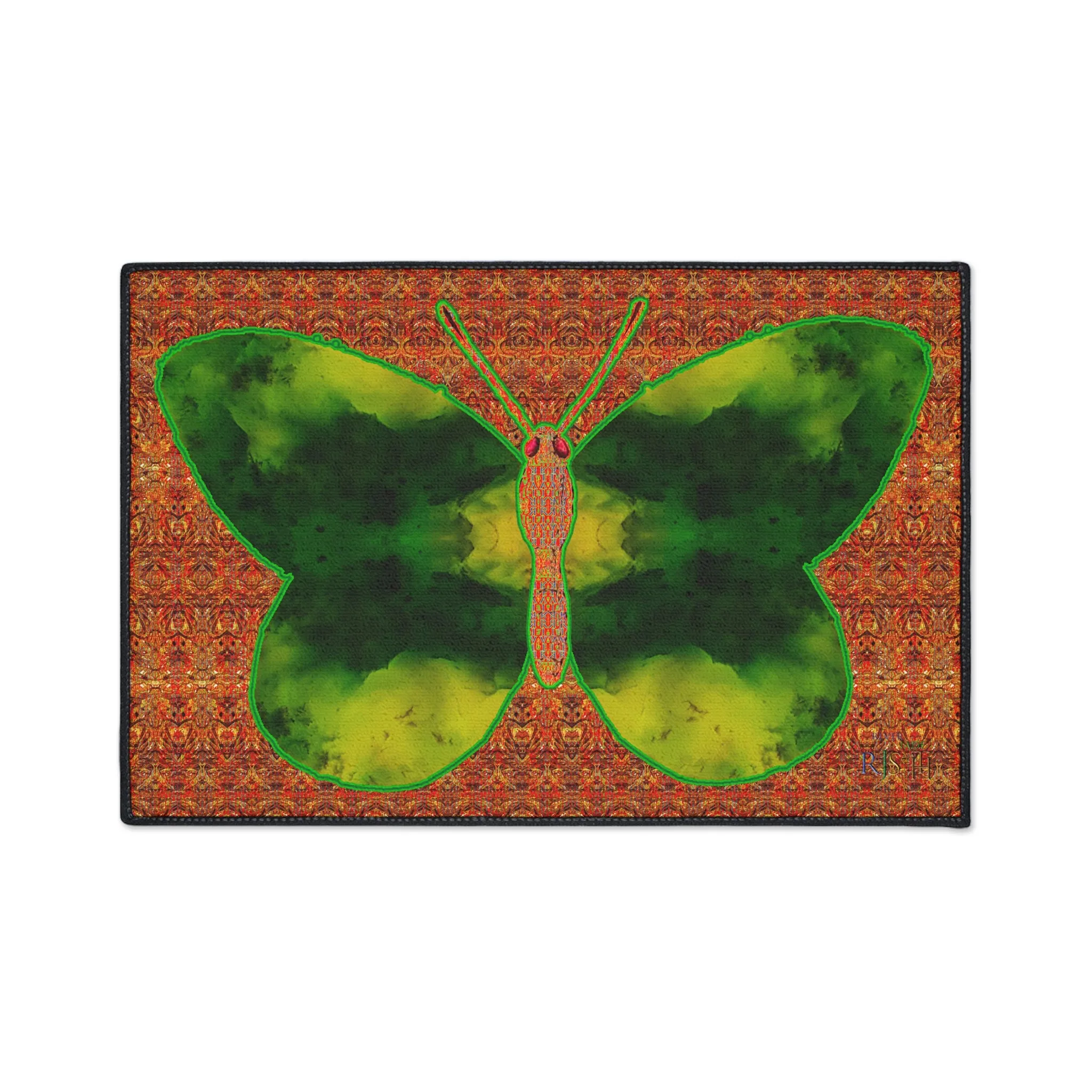Heavy Duty Floor Mat (Butterfly Glade Denizen & Samhain Dream Thaw 15 & Orange Logo@Alchemic) RJSTH@Fabric#3_15 of 16 RJSTHw2025 RJS