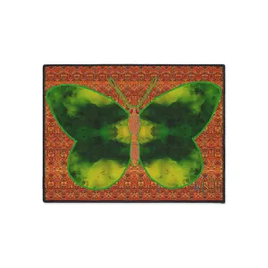 Heavy Duty Floor Mat (Butterfly Glade Denizen & Samhain Dream Thaw 15 & Orange Logo@Alchemic) RJSTH@Fabric#3_15 of 16 RJSTHw2025 RJS