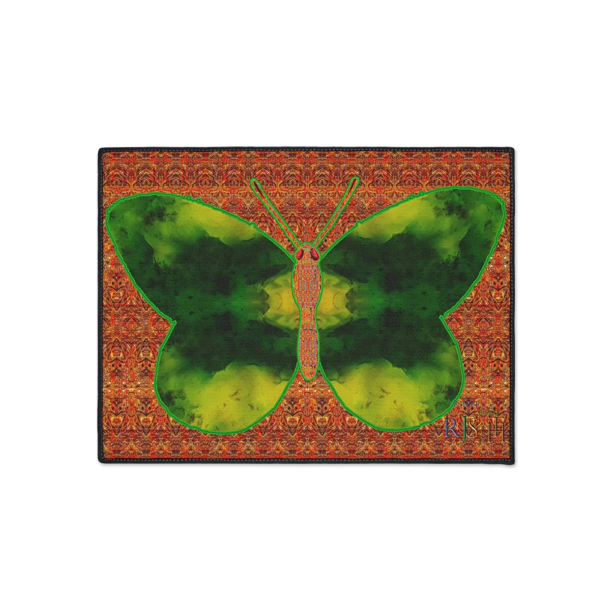 Heavy Duty Floor Mat (Butterfly Glade Denizen & Samhain Dream Thaw 15 & Orange Logo@Alchemic) RJSTH@Fabric#3_15 of 16 RJSTHw2025 RJS