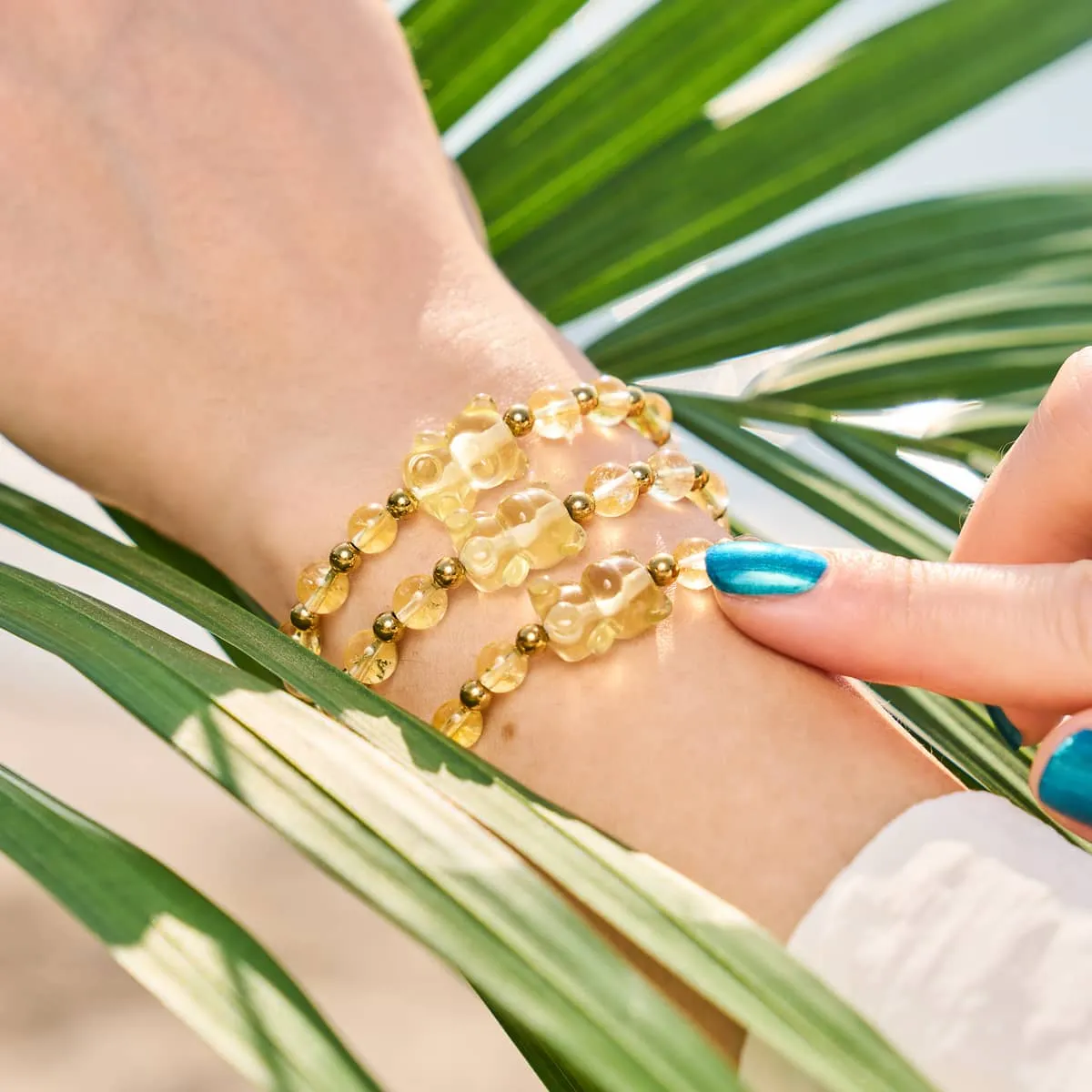 Honey Bear | Gemmy Bear Bracelet | Citrine x Gold