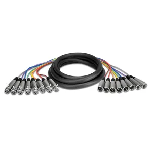 HOSA Balanced Snake 8 x XLR3F to XLR3M