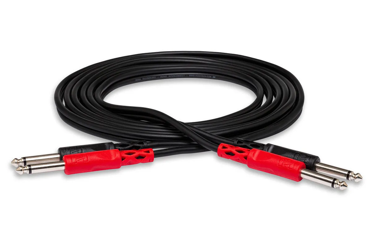 HOSA CPP-202 6.5' Stereo Interconnect, Dual 1/4 In TS To Same