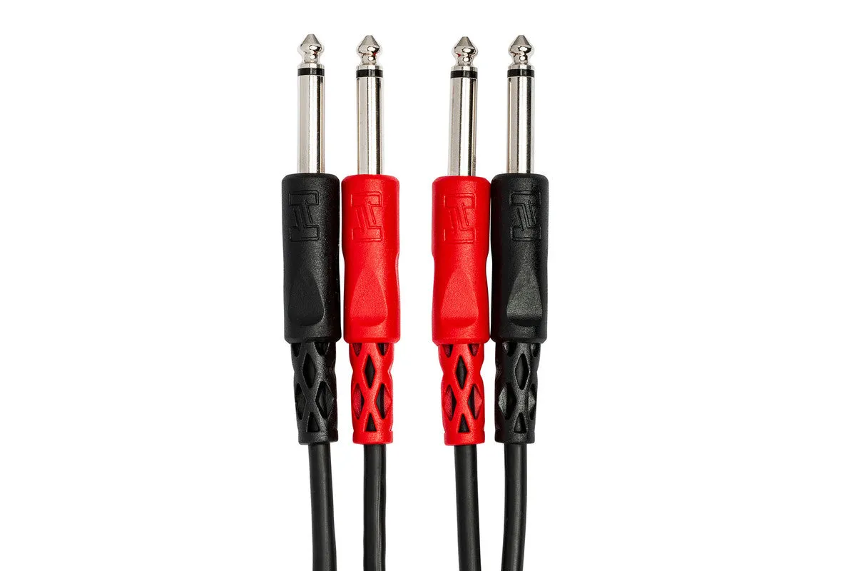 HOSA CPP-202 6.5' Stereo Interconnect, Dual 1/4 In TS To Same