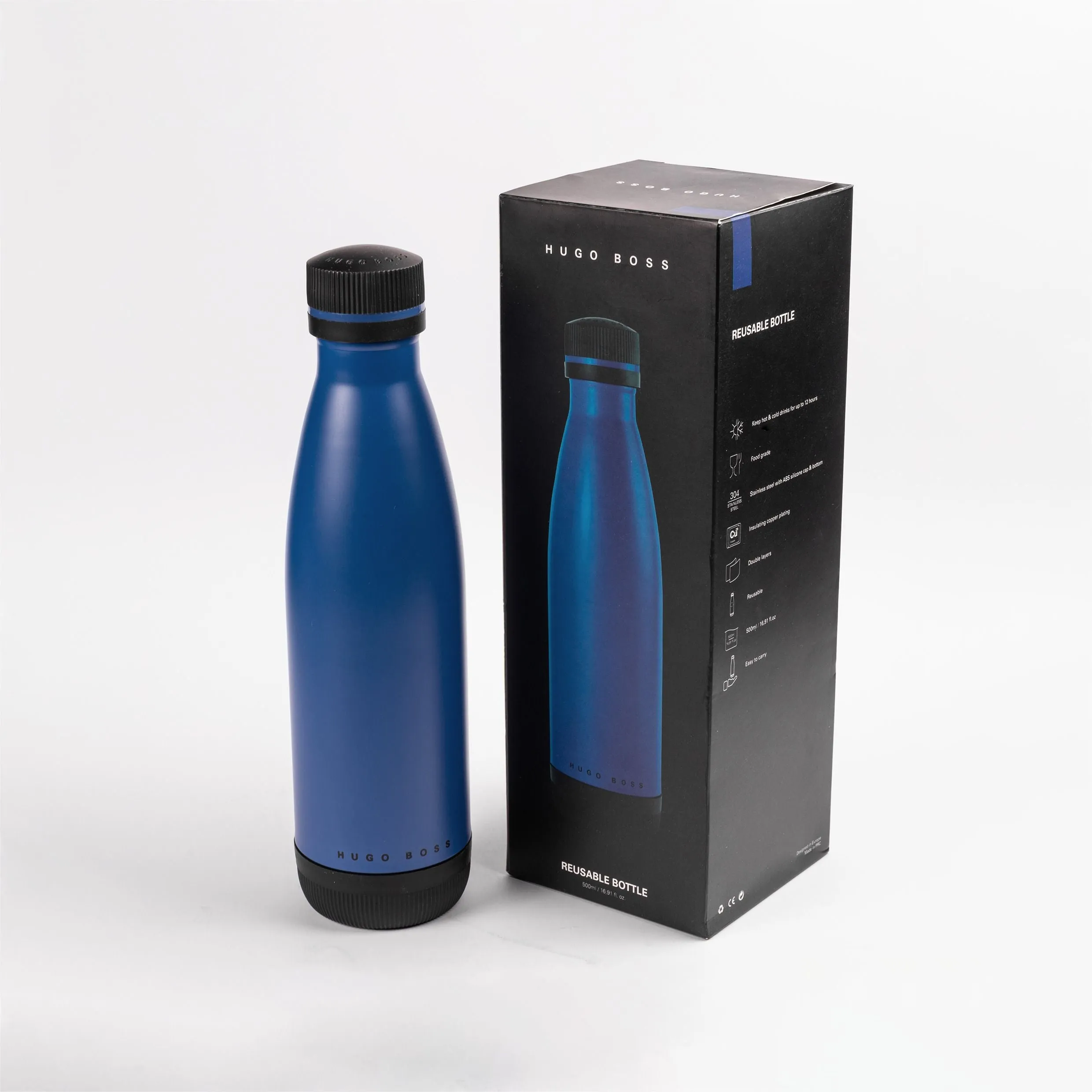 HUGO BOSS HAI107L-Isothermal flask Gear Matrix Blue