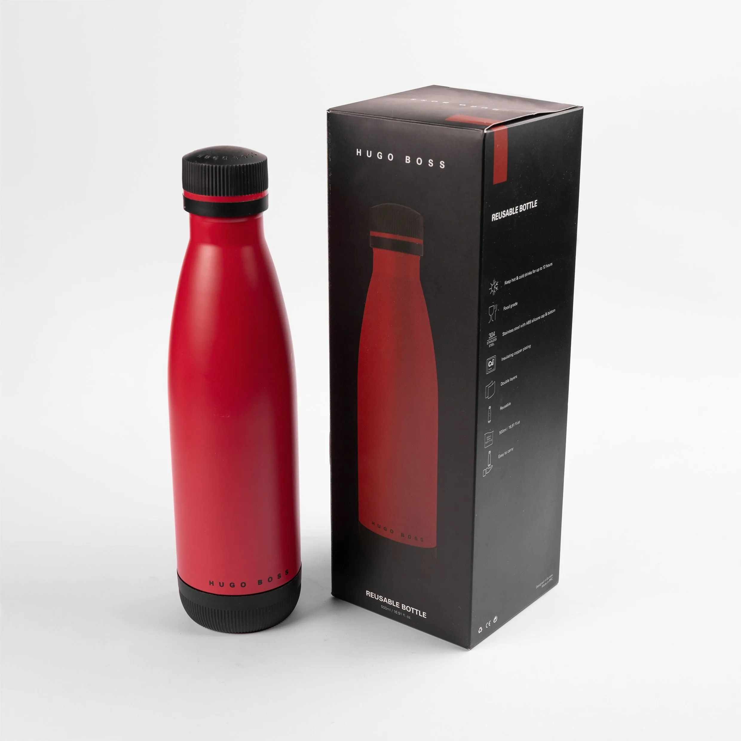 HUGO BOSS HAI107P-Isothermal flask Gear Matrix Red