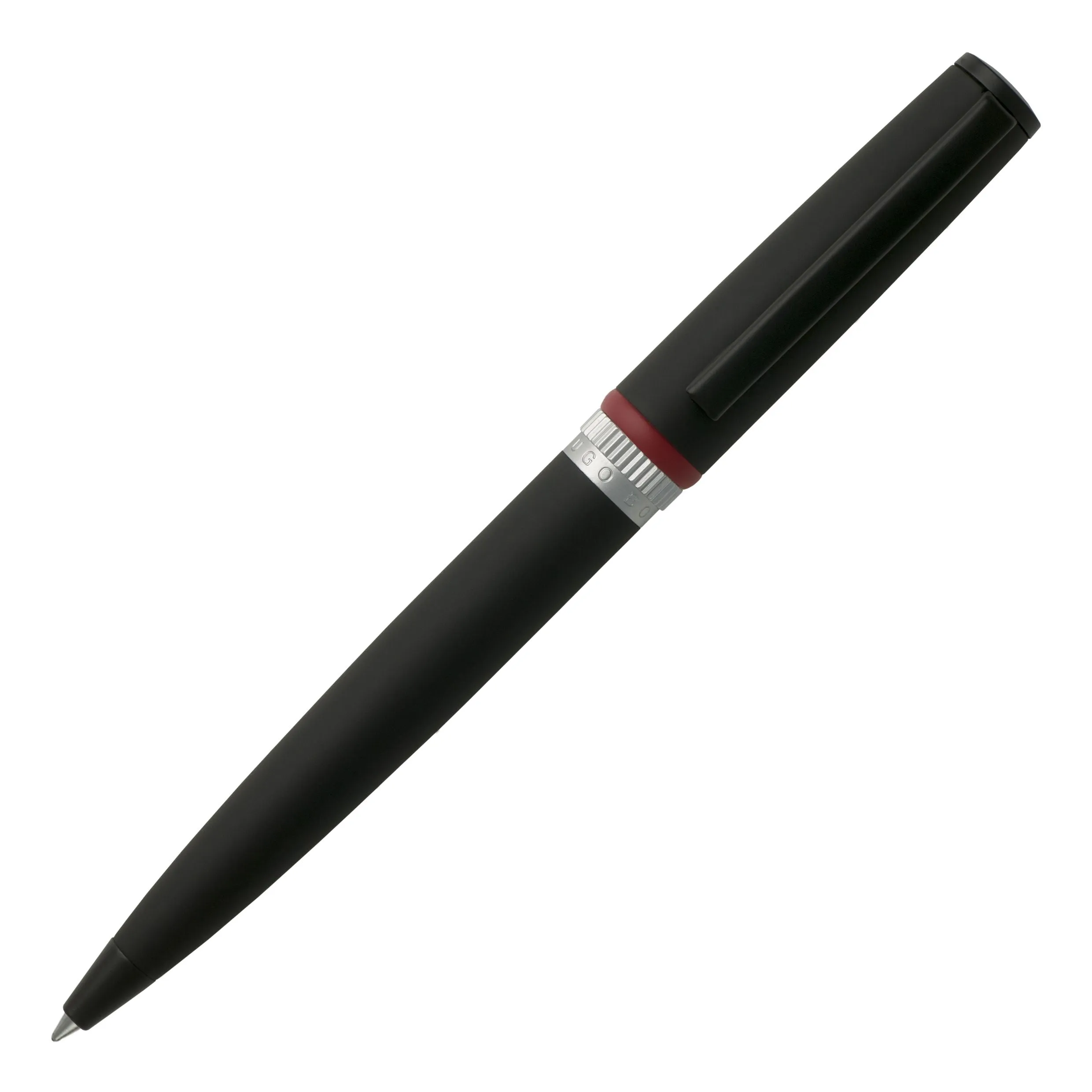 HUGO BOSS HPBC007A-Set Gear Black (ballpoint pen & card holder)