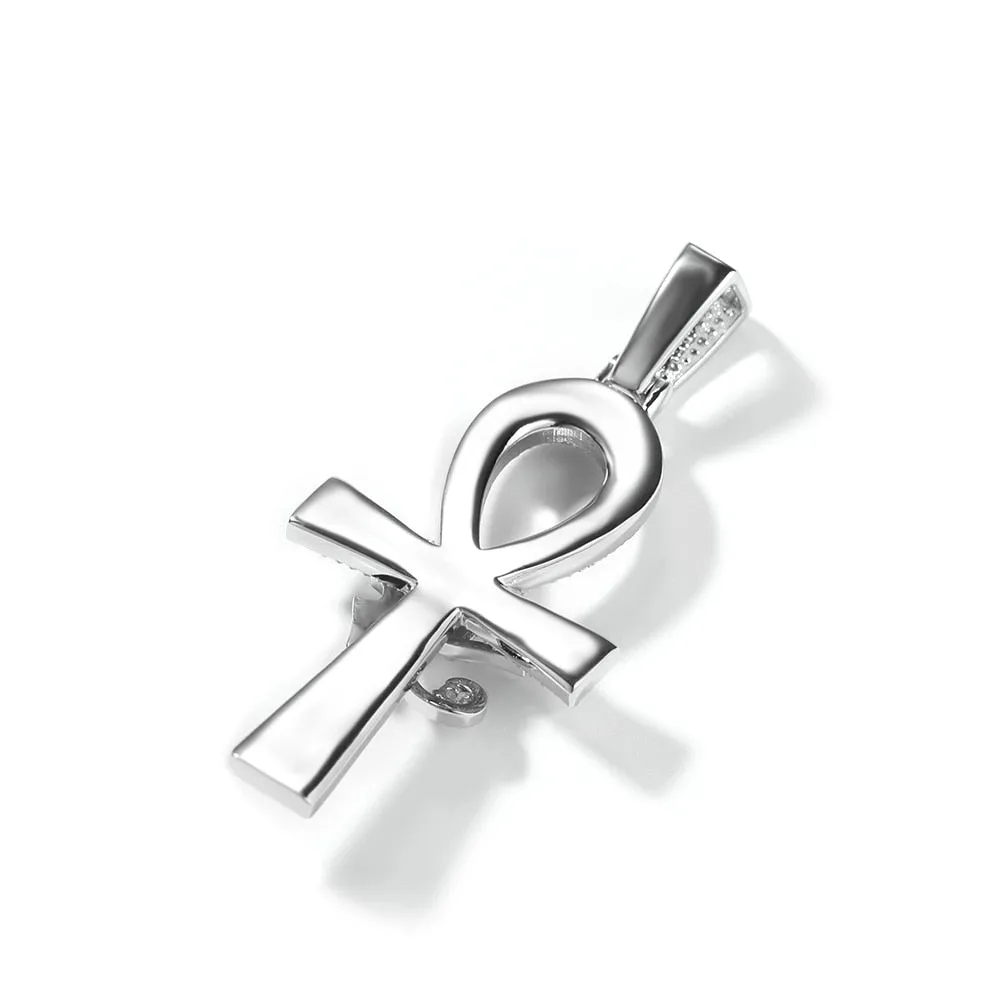 Iced Out Ankh Cross Pendant The Eye of Horus Stacked Charms for Men Women Cubic Zirconia Pendant Necklace Fashion Jewelry