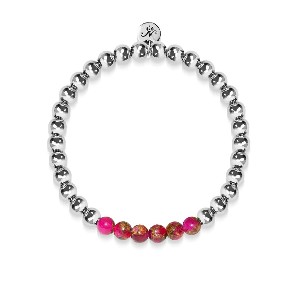 Inspired | Silver | New Red Agate | Expression Bracelet