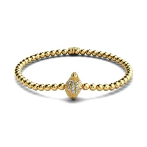 Isla | 18k Gold | Crystal Conch Shell Charm Bracelet