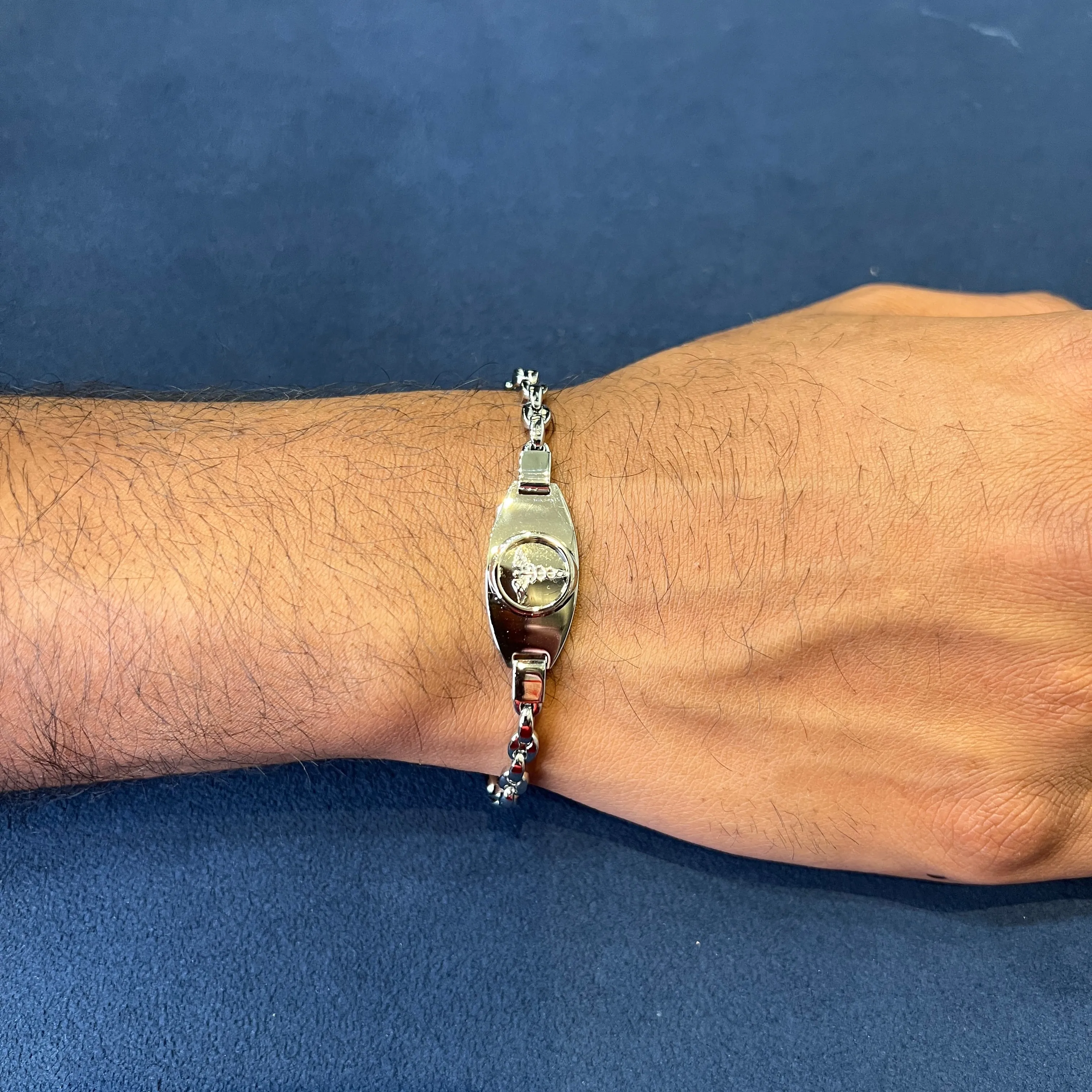Italgem Stainless Steel Medical Alert ID Bracelet