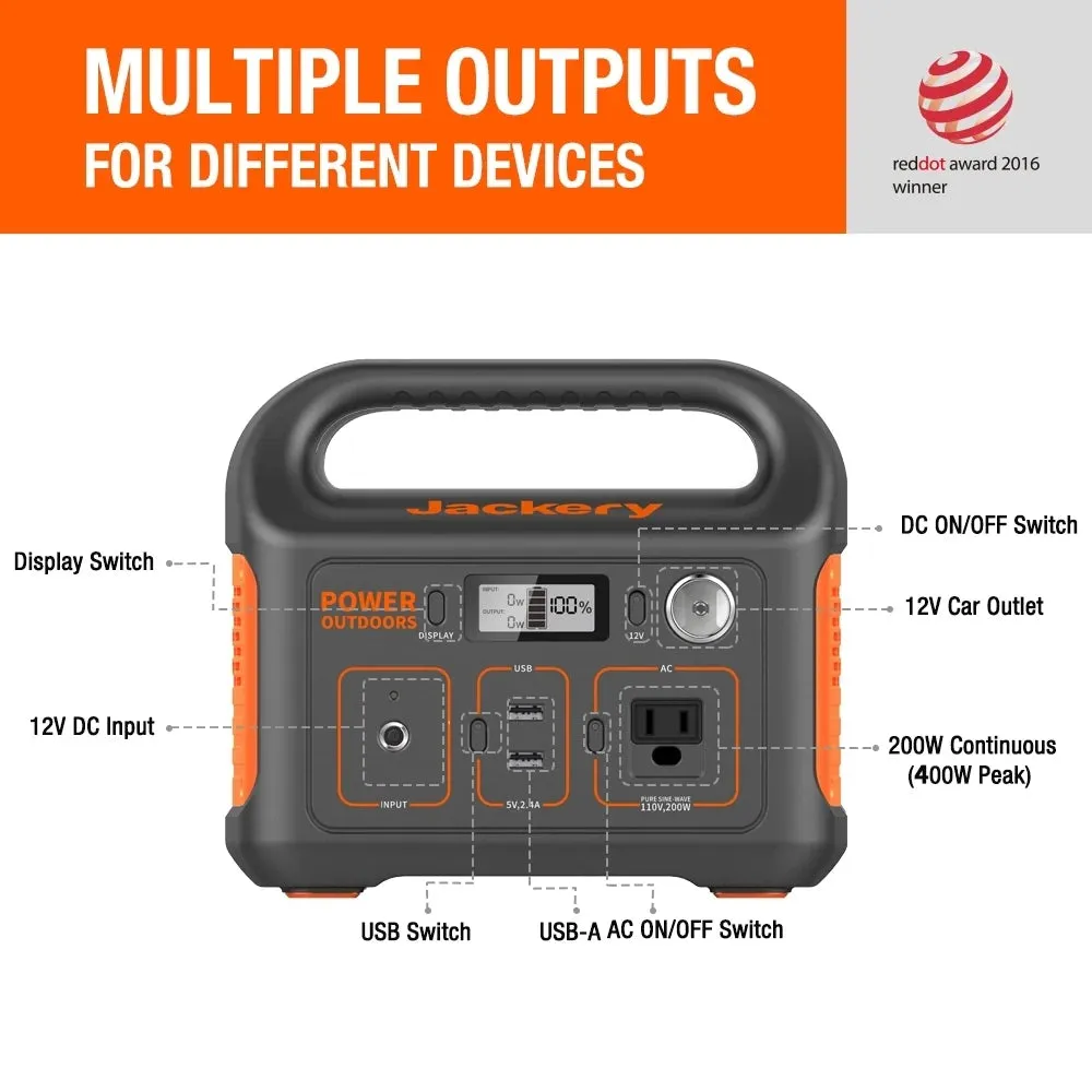 Jackery Explorer 290 Portable Power Station - Solar Generator