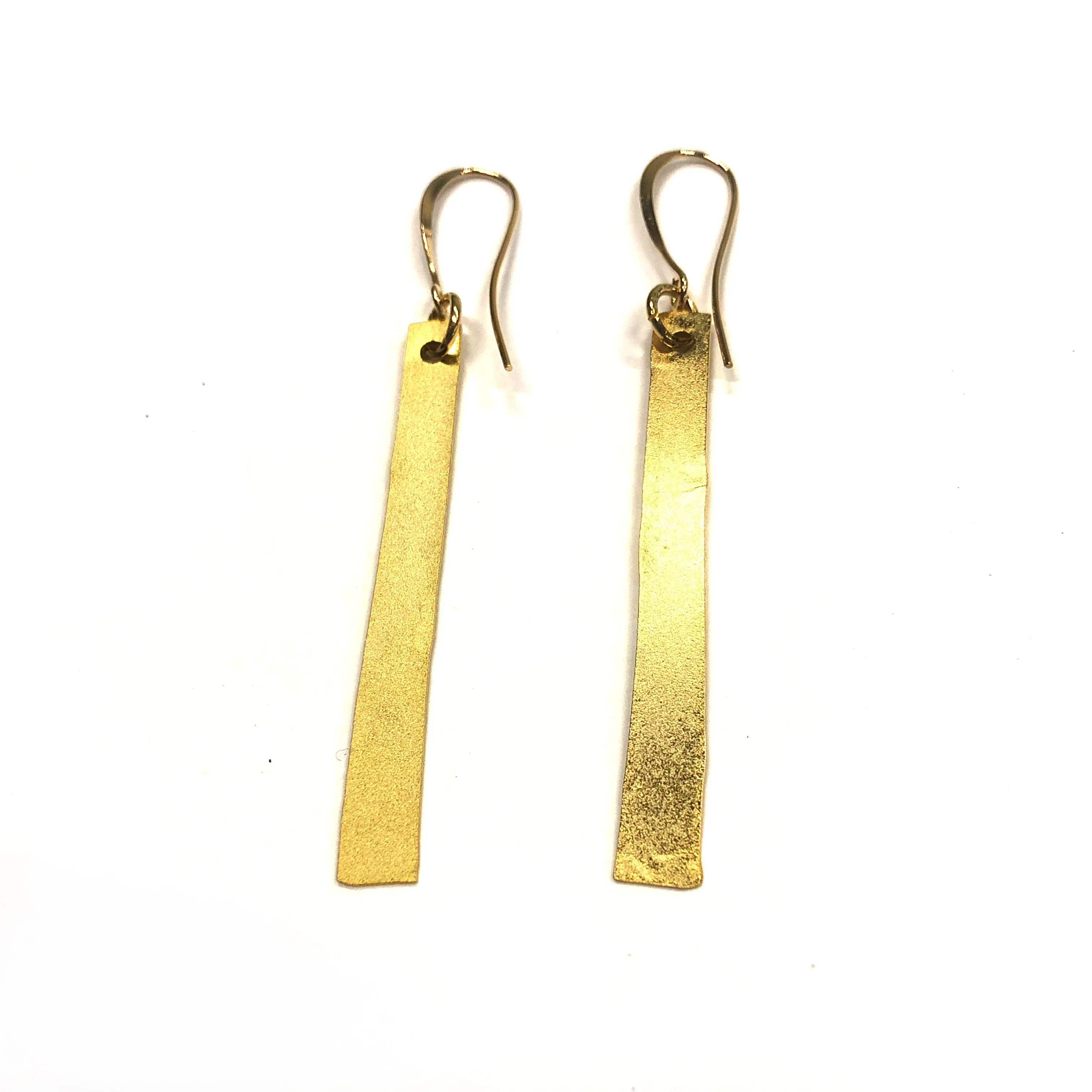 Jackie - Simple sterling silver lightweight strip dangle earring