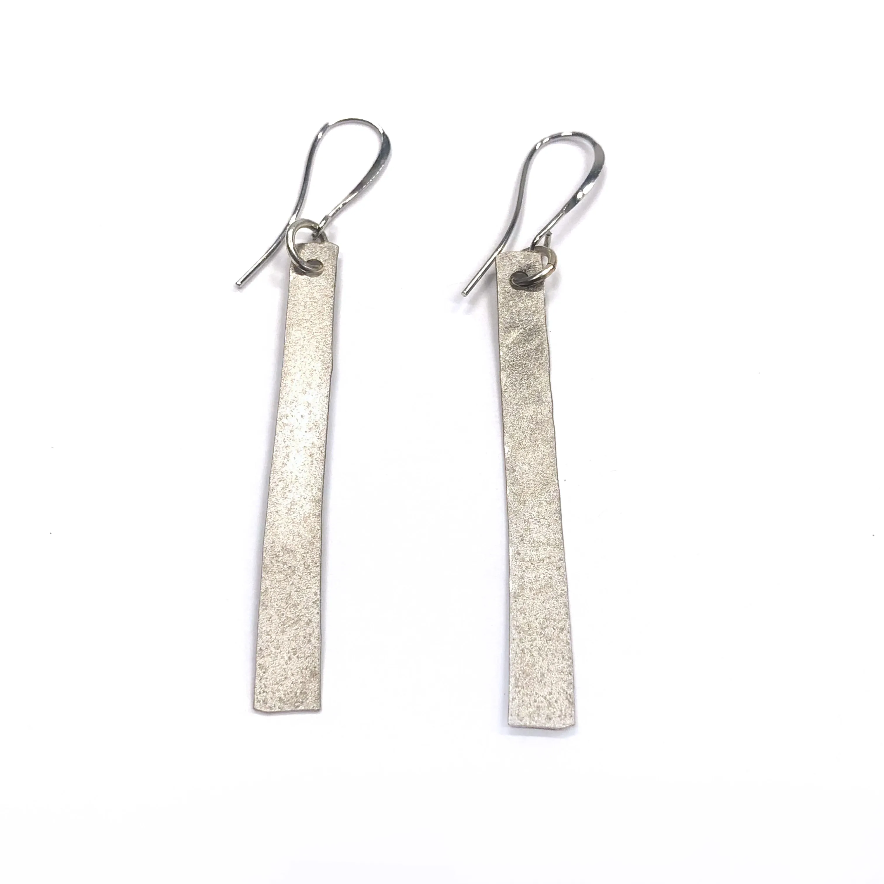 Jackie - Simple sterling silver lightweight strip dangle earring