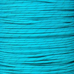 Jax Type Iii 550 Survival Paracord 100ft Hank Reflective (Neon Turquoise)