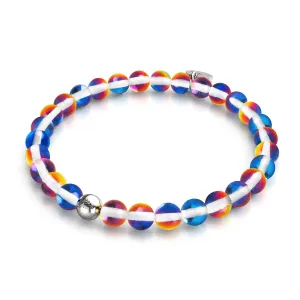 Kaleidoscope | Silver | Galaxy Glass Bead Bracelet
