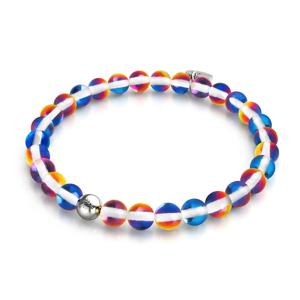 Kaleidoscope | Silver | Galaxy Glass Bead Bracelet