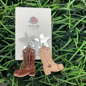Kickin the Dirt Earrings - Pink
