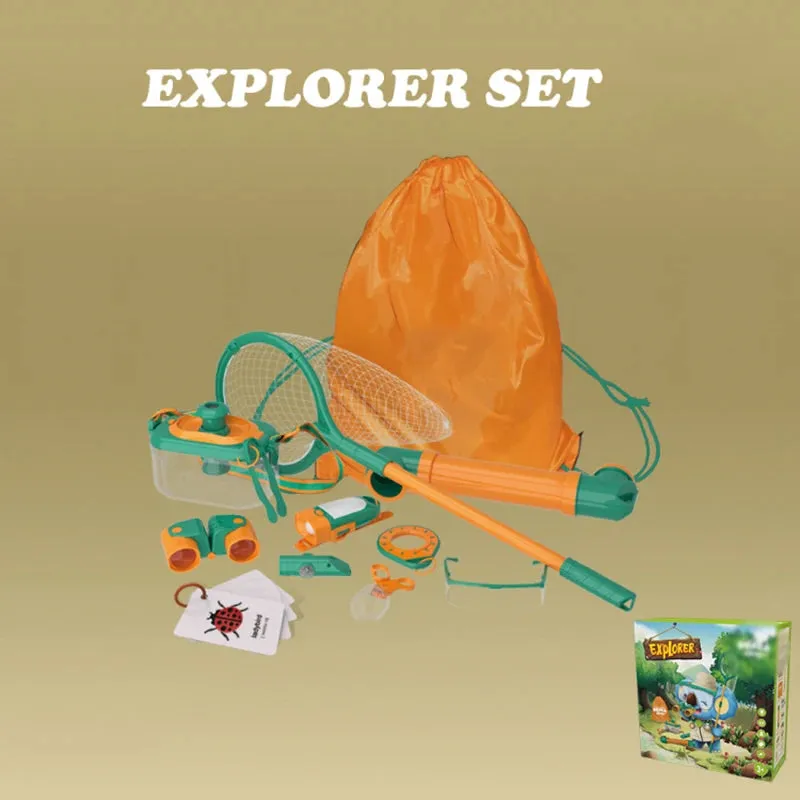 Kids Outdoor Explorer Kit Camping Exploration Toys Kids Insect Catching Kit with Insect Catcher Hat Adventure Set Children Gift