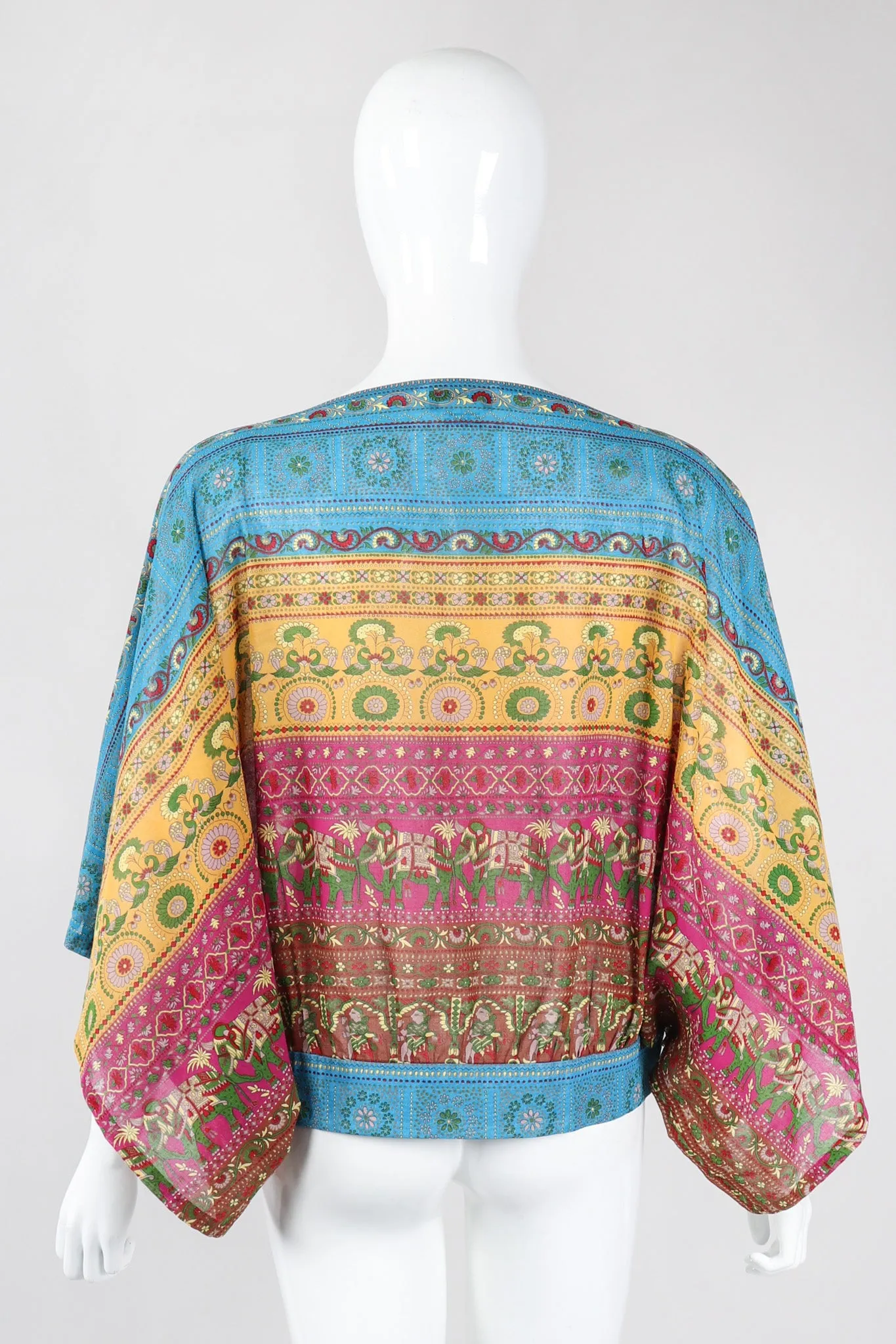Kimono Sleeve Elephant Print Top
